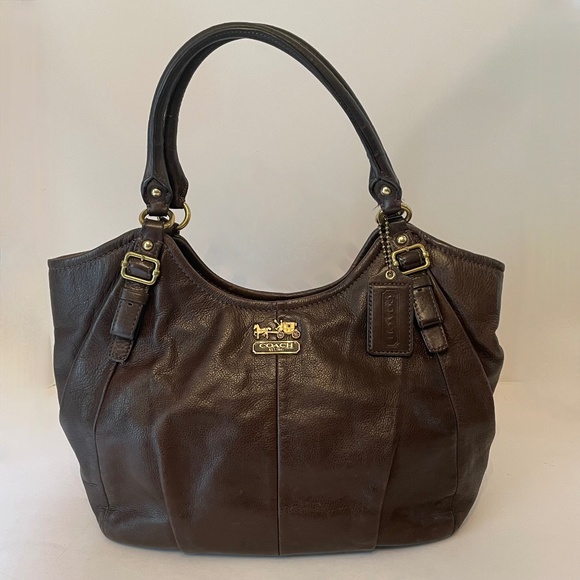 Coach Handbags - Coach Madison Abigail Mahogany Brown Leather Shoulder Hand Bag